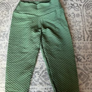 Booty by brabants CROCO SKIN CROPPED LEGGINGS SAGE